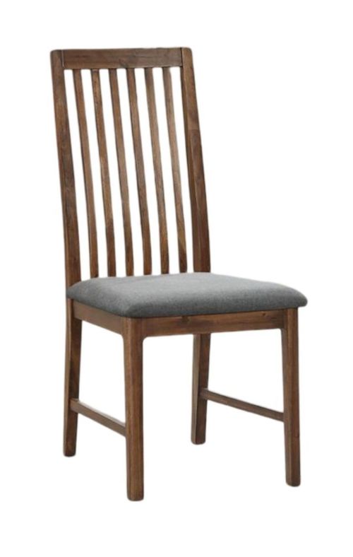 2 x Monterey Acacia Wood Slatted Back Dining Chair