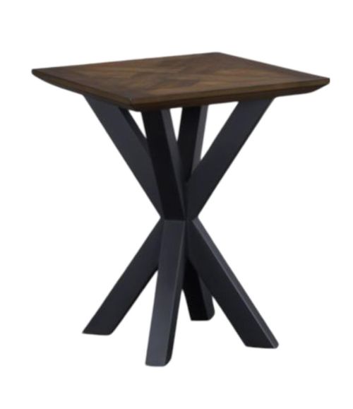 Nevada Parquet Top Wooden Lamp Table