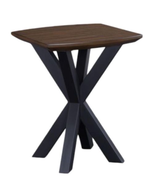 Nevada Curved Top Wooden Lamp Table