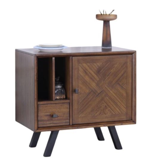 Nevada Parquet Style Wooden Small Sideboard - 85cm