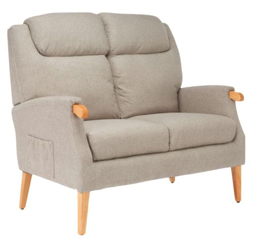 Lisbon Taupe Fabric 2 Seater Sofa