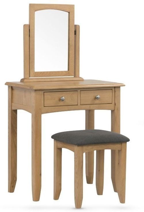 Kilkenny Oak 2 Drawer Dressing Table with Stool