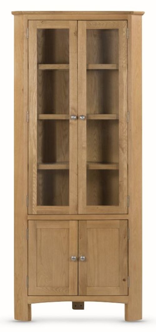 Kilkenny Oak 4 Door Corner Display Unit