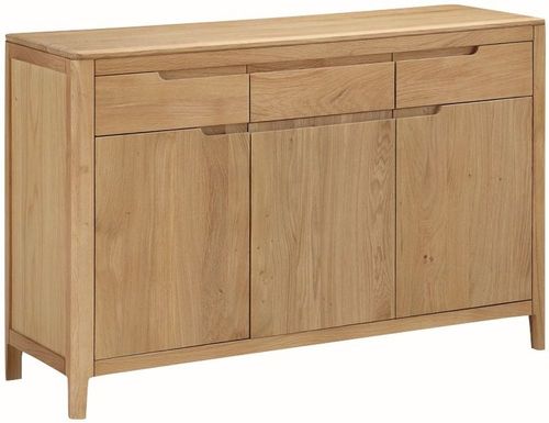 Dunmore Oak 3 Door Medium Sideboard - 120cm