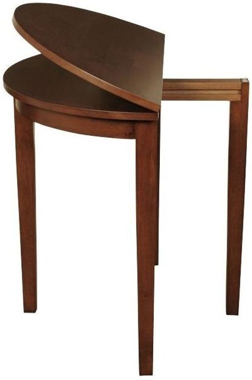 Hanover Dark Oak 2 Seater Half Moon Extending Dining Table