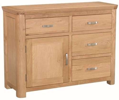 Treviso Oak 1 Door Small Sideboard - 107cm