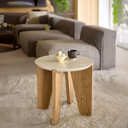 Dockland Oak Round Side Table
