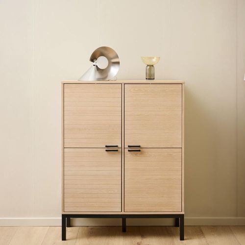 Kensington Oak 4 Door Hall Cabinet