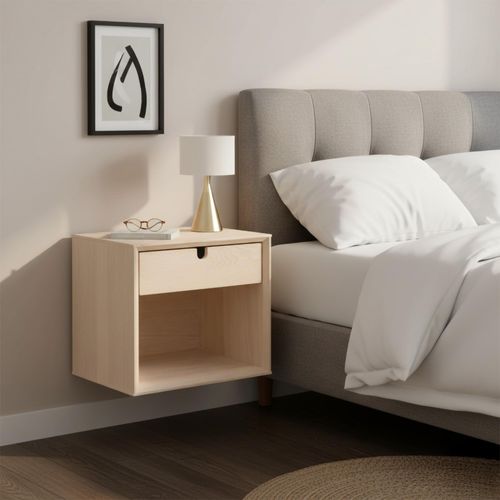 Century Oak 1 Drawer Floating Bedside Cabinet