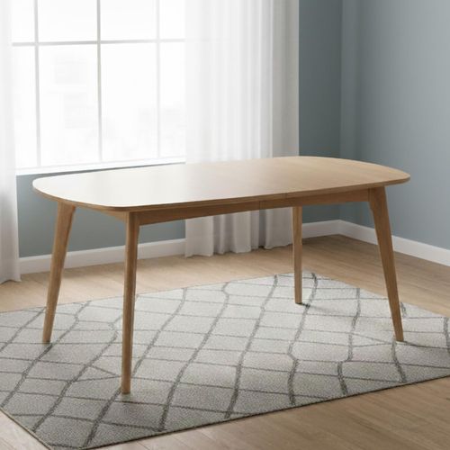 Marte White Oak 6-10 Seater Extending Dining Table - 180cm-270cm