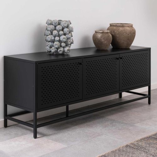 Newcastle Black 3 Door Large Sideboard - 160cm