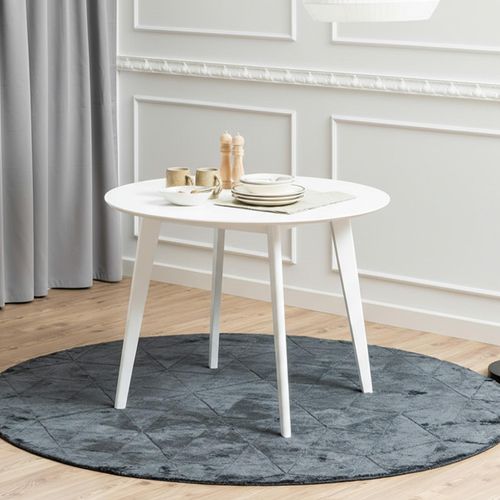 Roxby White 2 Seater Round Dining Table - 105cm