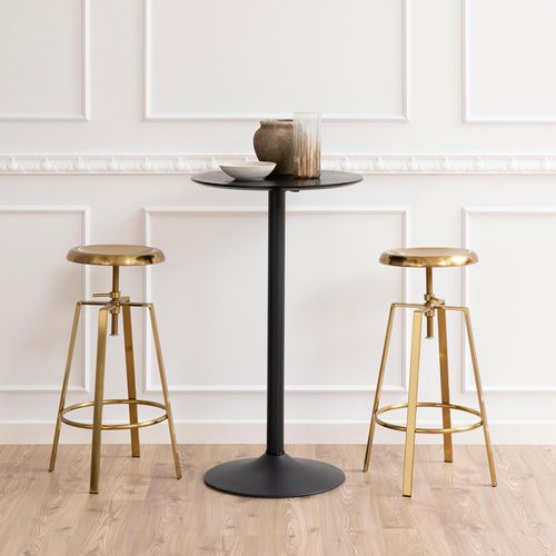 Ibiza Black Round Bar Table