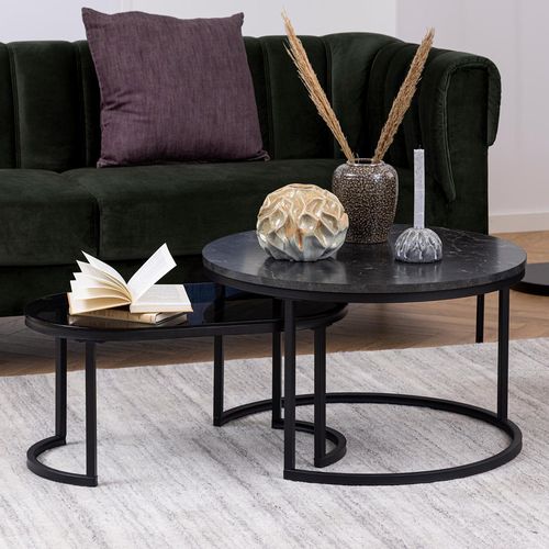 Spiro Black Coffee Table - Set of 2