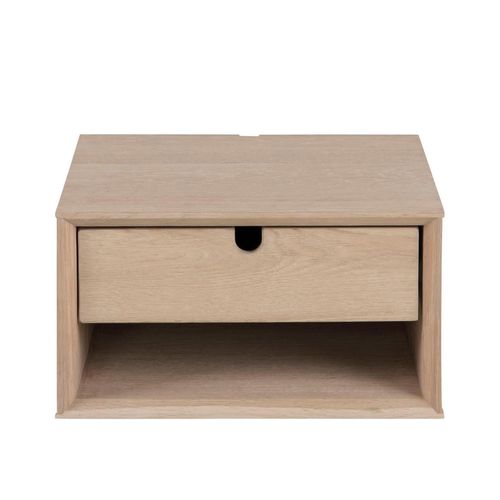 Century Oak 1 Drawer Wall Mounted Floating Bedside Table