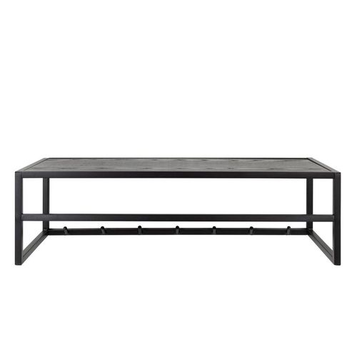 Seaford Black Metal Wall Mounted Clothes Rack