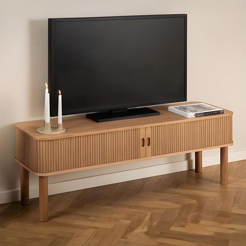 Langley Fluted Oak 2 Door TV Unit