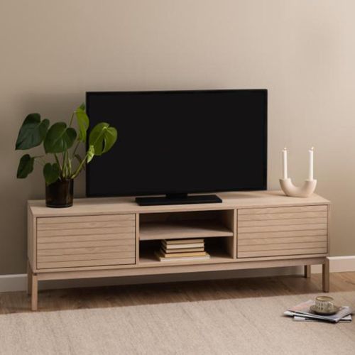 Linley White Oak 2 Door TV Unit