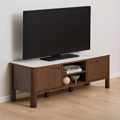 Southampton Dark Oak 2 Door TV Unit - Ceramic Top