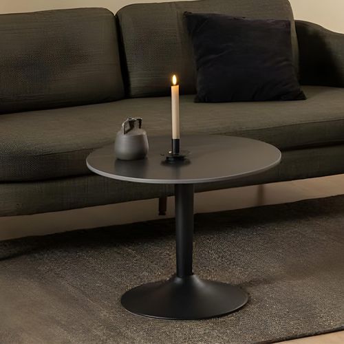Malta Black Ceramic Round Coffee Table