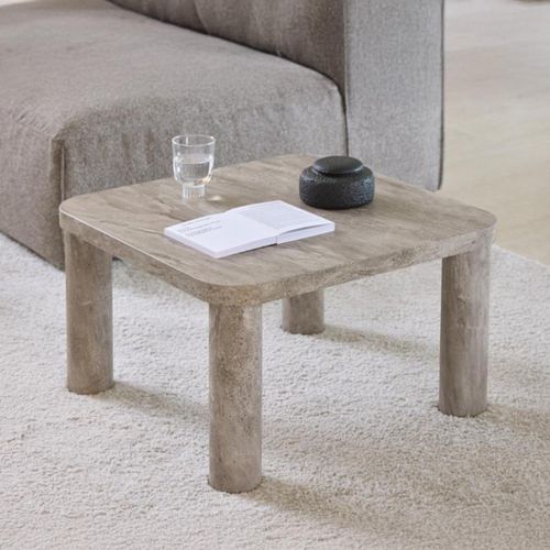 Solano Grey Marble Effect Square Coffee Table