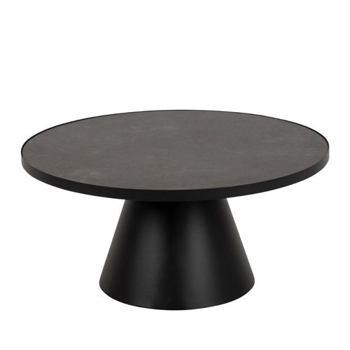Soli Black Ceramic Round Large Coffee Table
