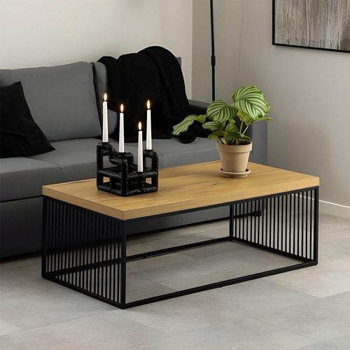 Strington Oak and Black Coffee Table