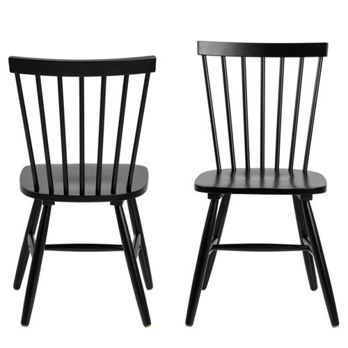 2 x Riano Black Spindle Dining Chair