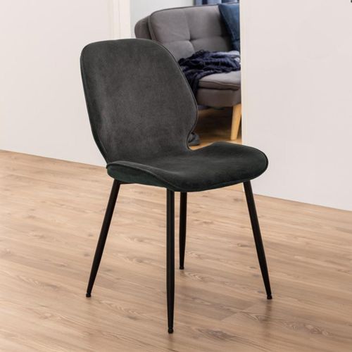 4 x Femke Anthracite Fabric Dining Chair