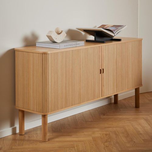 Langley Fluted Oak 2 Door Large Sideboard - 160cm