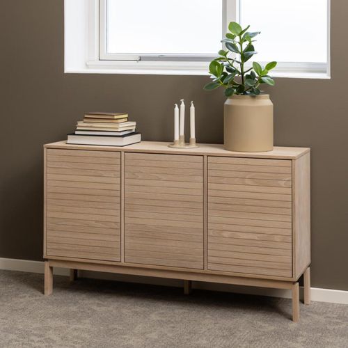 Linley White Oak 3 Door Medium Sideboard - 135cm