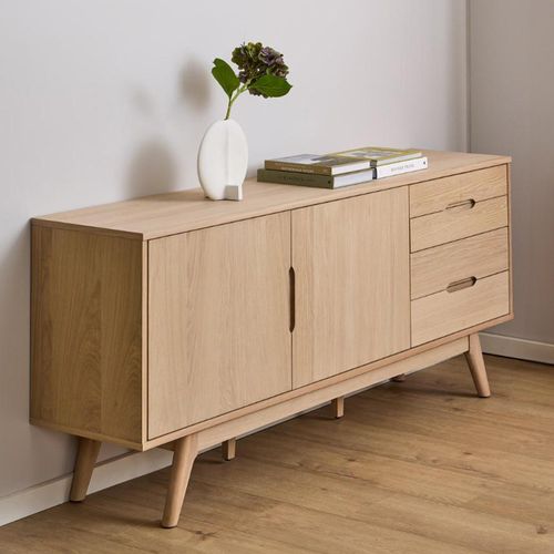 Marte White Oak 2 Door Extra Large Sideboard - 180cm