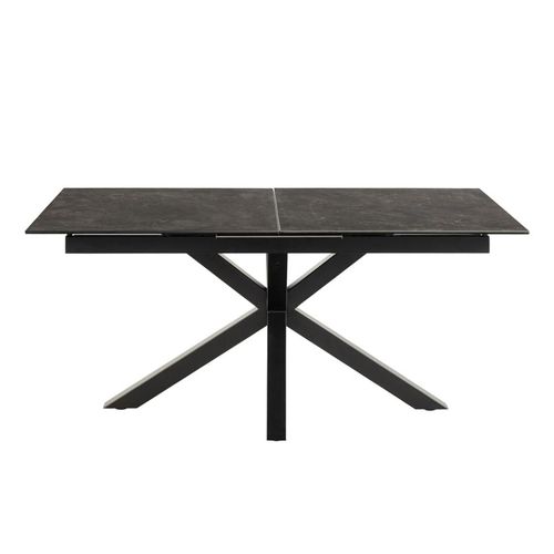 Heaven Black Ceramic 6-8 Seater Extending Dining Table with Star Legs - 168cm-210cm
