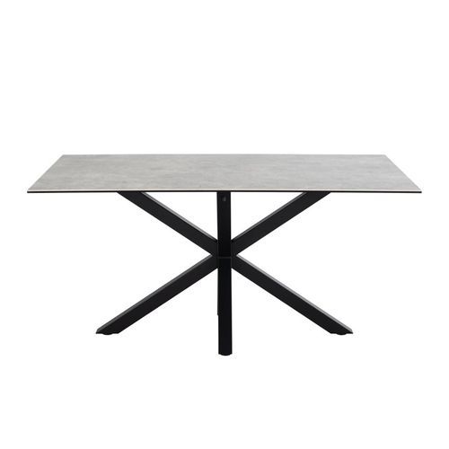 Heaven Grey Ceramic 6 Seater Dining Table with Star Legs - 160cm