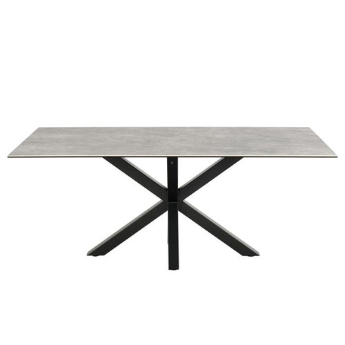 Heaven Grey Ceramic 8 Seater Dining Table with Star Legs - 200cm