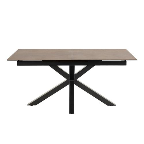Heaven Rusty Brown Ceramic 6-8 Seater Extending Dining Table with Star Legs - 168cm-210cm