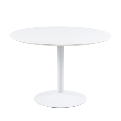 Ibiza White 4 Seater Round Dining Table - 110cm