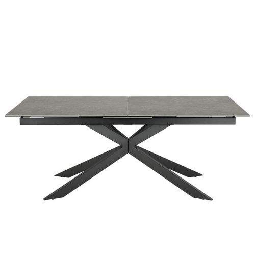 Irwine Black Ceramic 8-10 Seater Extending Dining Table with Star Legs - 200cm-240cm