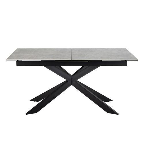 Irwine Grey Ceramic 6-8 Seater Extending Dining Table with Star Legs - 168cm-210cm