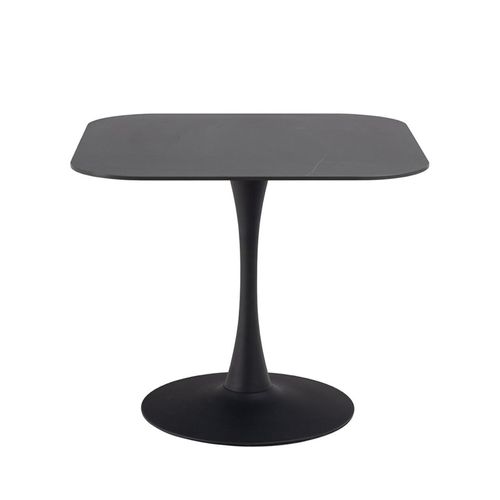 Malta Black Ceramic 2 Seater Square Dining Table - 90cm