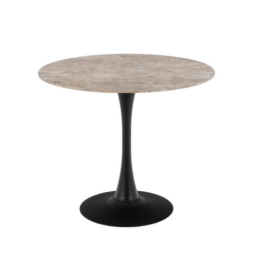 Malta Brown Ceramic 2 Seater Round Dining Table - 90cm