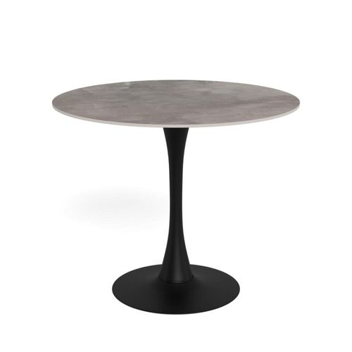 Malta Grey Ceramic 2 Seater Round Dining Table - 90cm