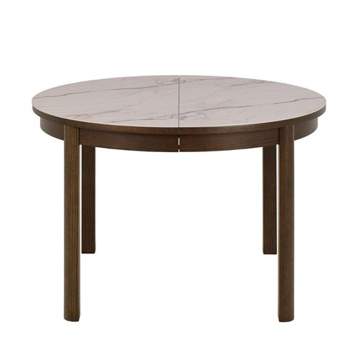 Southampton Dark Oak 4 Seater Round Dining Table with Ceramic Top - 120cm