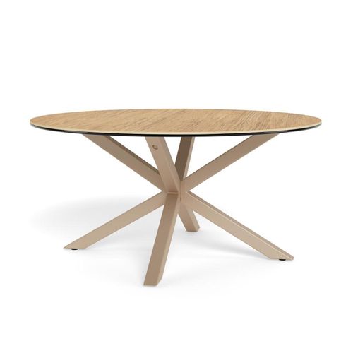 Heaven Oak and Glass Round Coffee Table