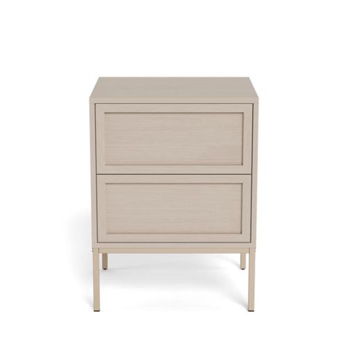 Palmdale Grey 2 Drawer Bedside Table