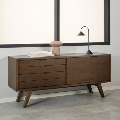 A Line Smoked Oak 1 Door Large Sideboard - 160cm