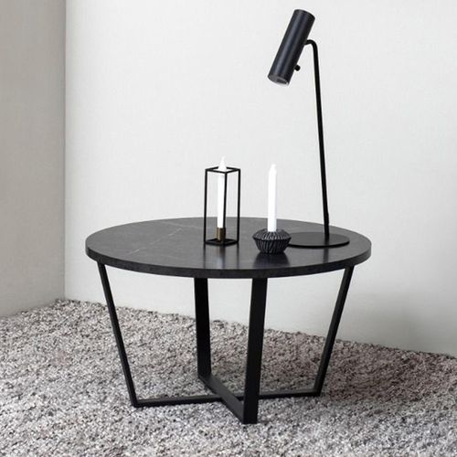 Amble Black Marble Effect Round Coffee Table