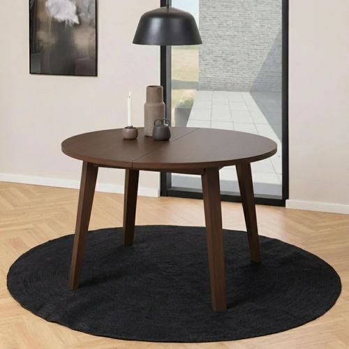 A Line Smoked Oak 4 Seater Round Dining Table - 120cm