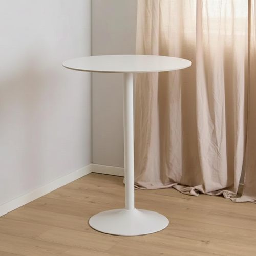 Malta White Ceramic Round Bar Table