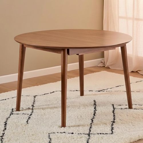 Montreux Walnut  4-6 Seater Butterfly Extending Round Dining Table - 115cm-154cm